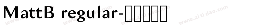 MattB regular字体转换